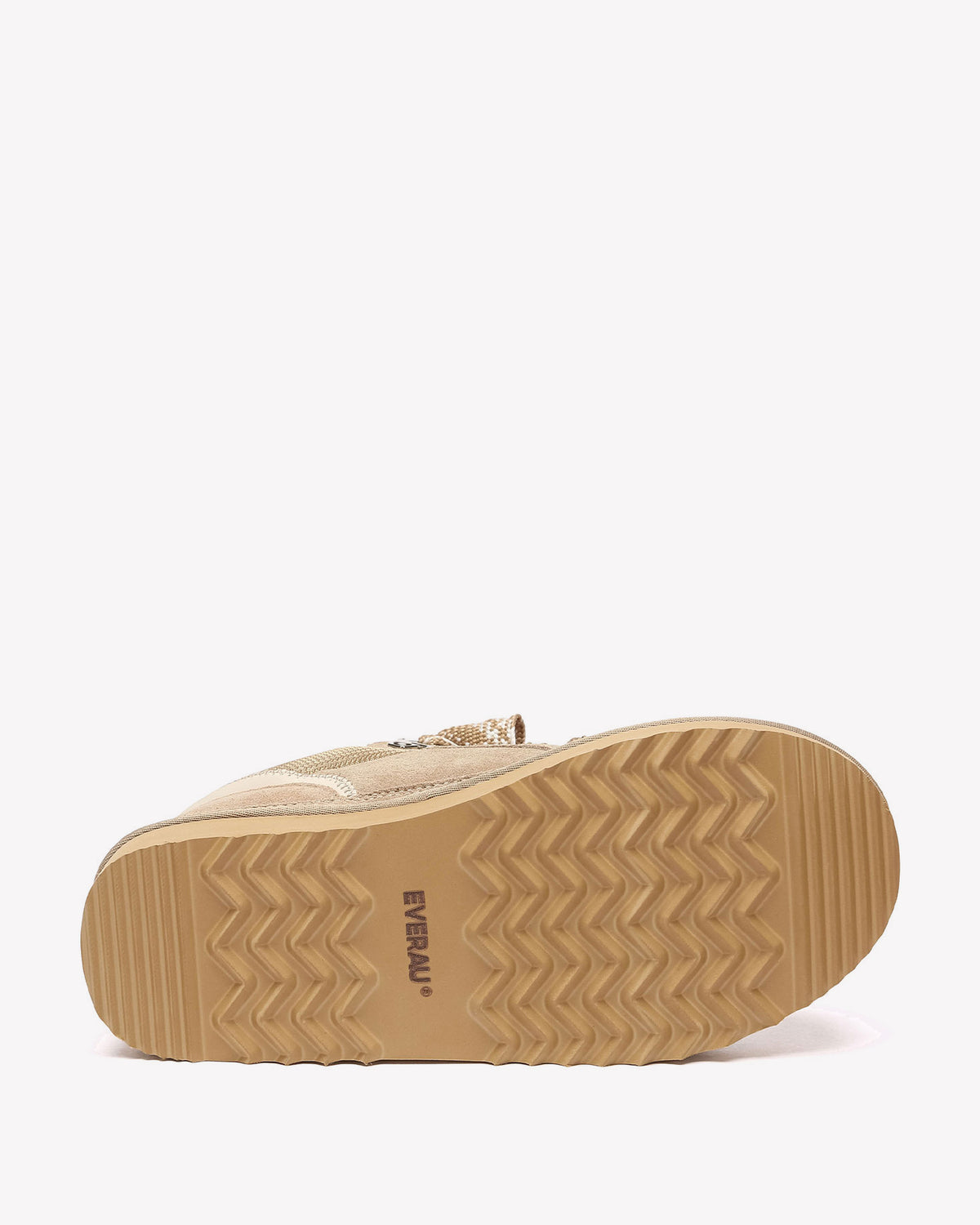 EVERAU Marbled Sand Lace Up Platform Sneakersy Beżowe