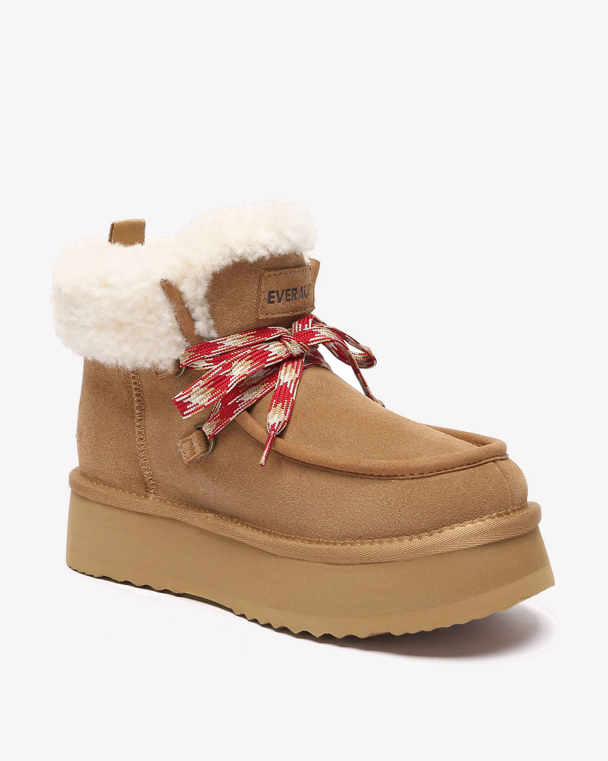 EVERAU Lapwing Chestnut Ankle Platform Boots Botki Brązowe