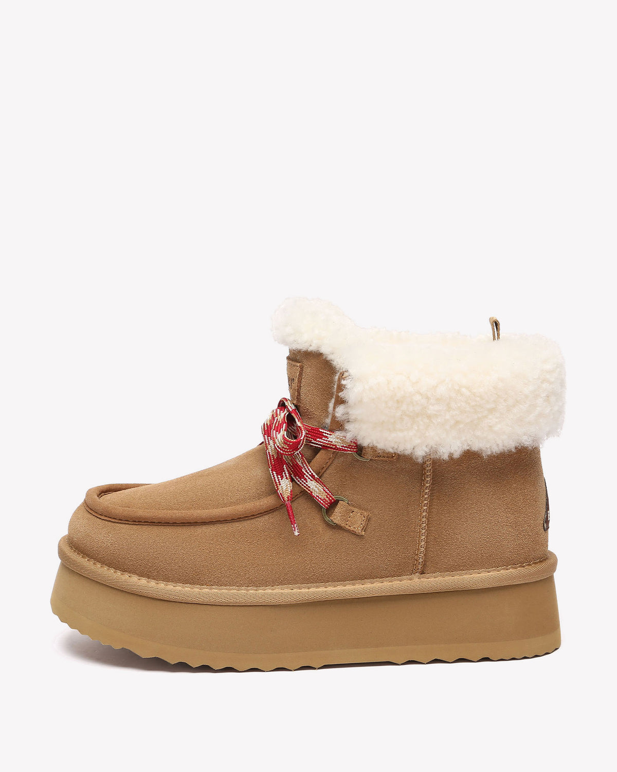 EVERAU Lapwing Chestnut Ankle Platform Boots Botki Brązowe