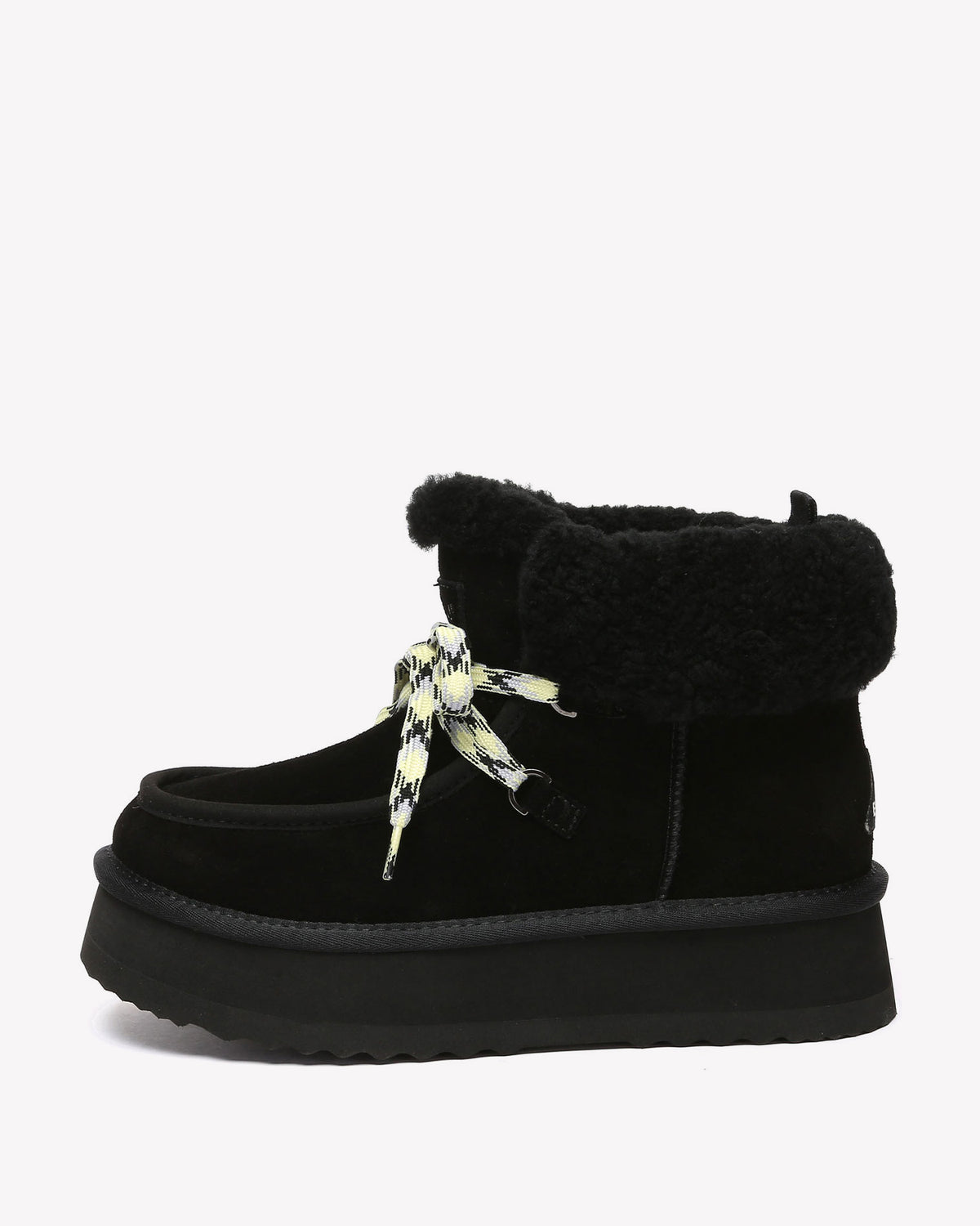 EVERAU Lapwing Black Ankle Platform Boots Botki Czarne