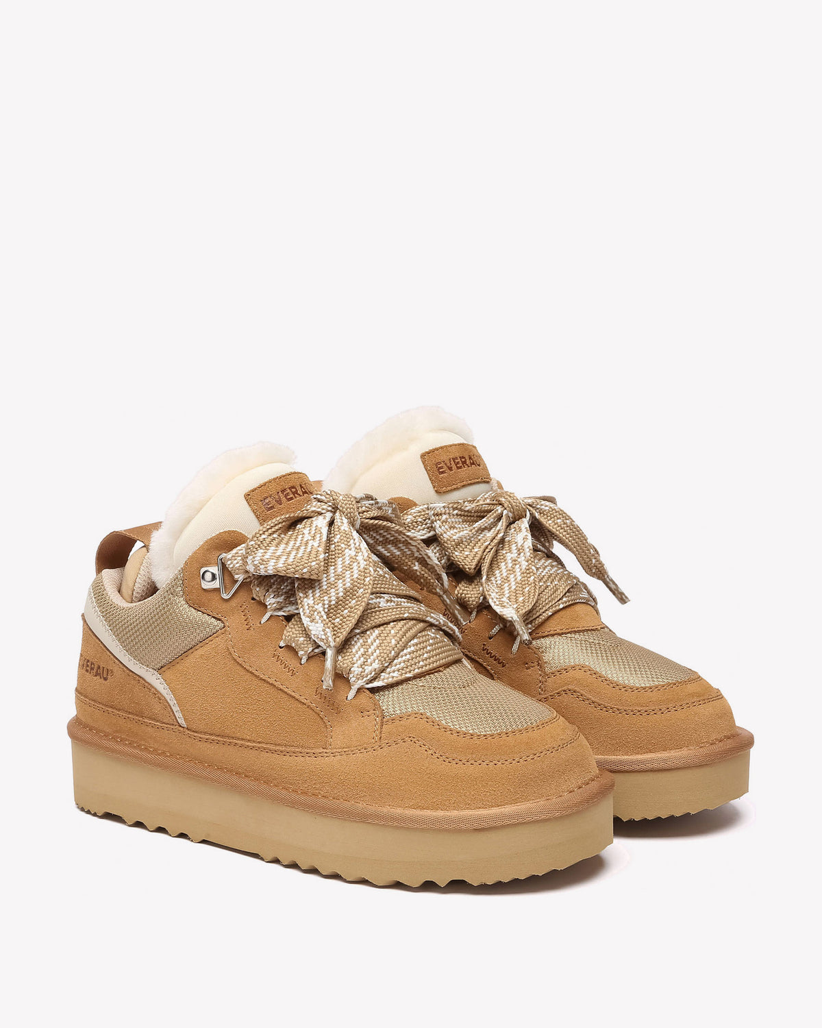 EVERAU Papuan Chestnut Lace Up Sneakersy Brązowe