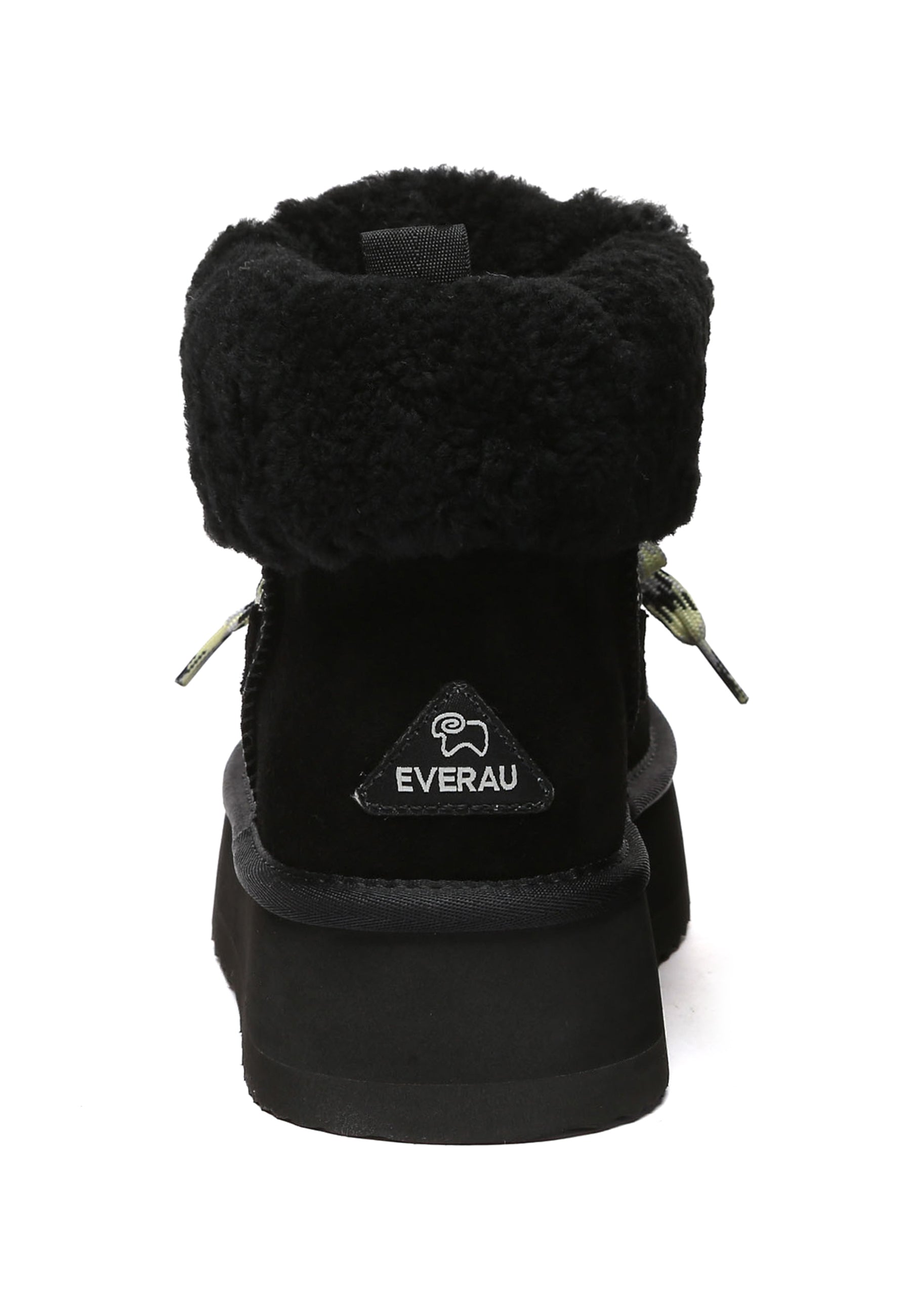 EVERAU Lapwing Black Ankle Platform Boots Botki Czarne