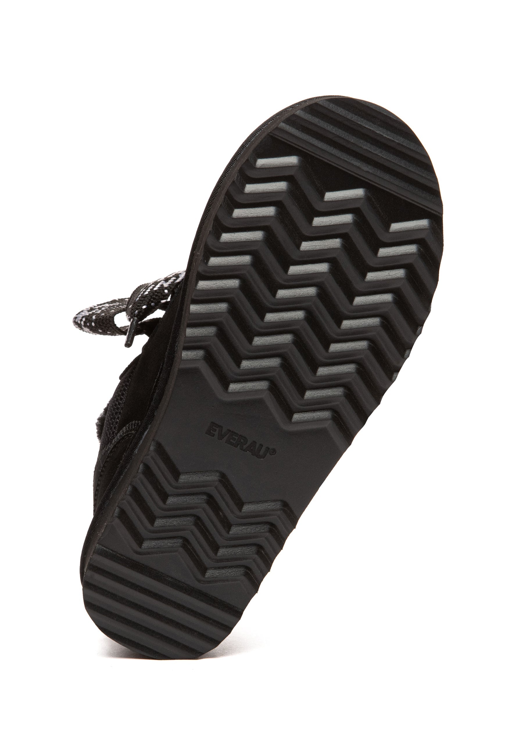 EVERAU Papuan Black Lace up Sneakersy Czarne