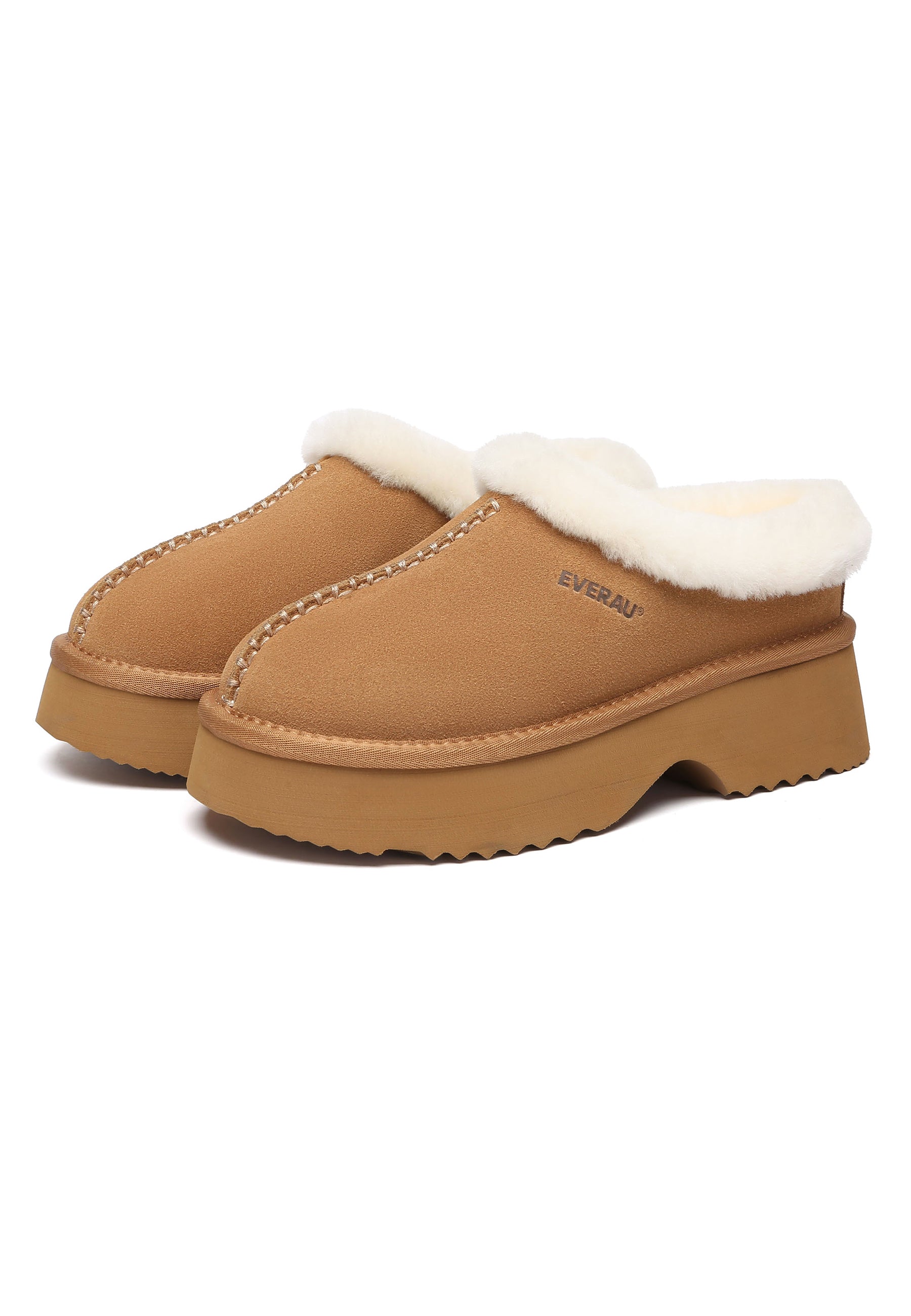 EVERAU Savanna Chunky Platform Boots Botki Brązowe