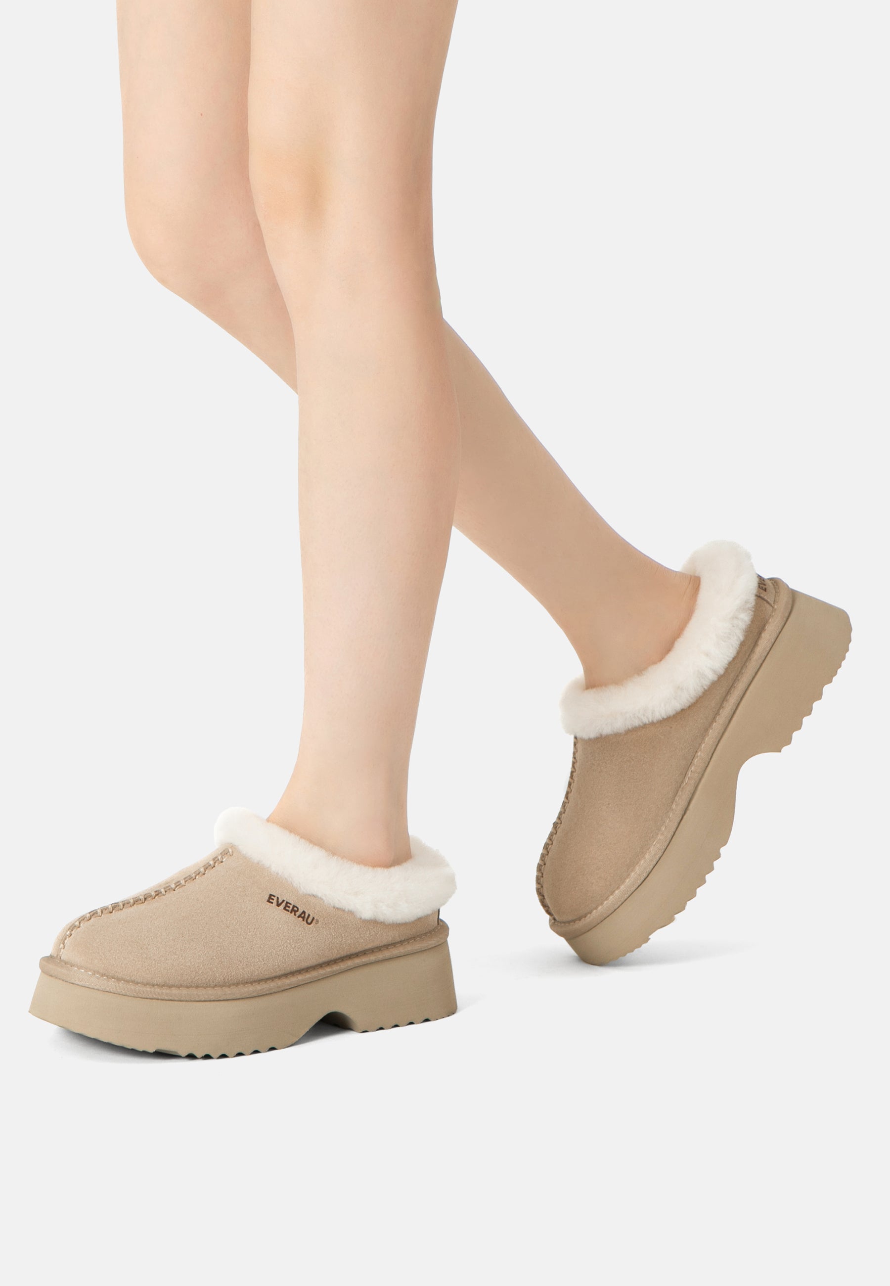 EVERAU Savanna Chunky Platform Boots Botki Piaskowe