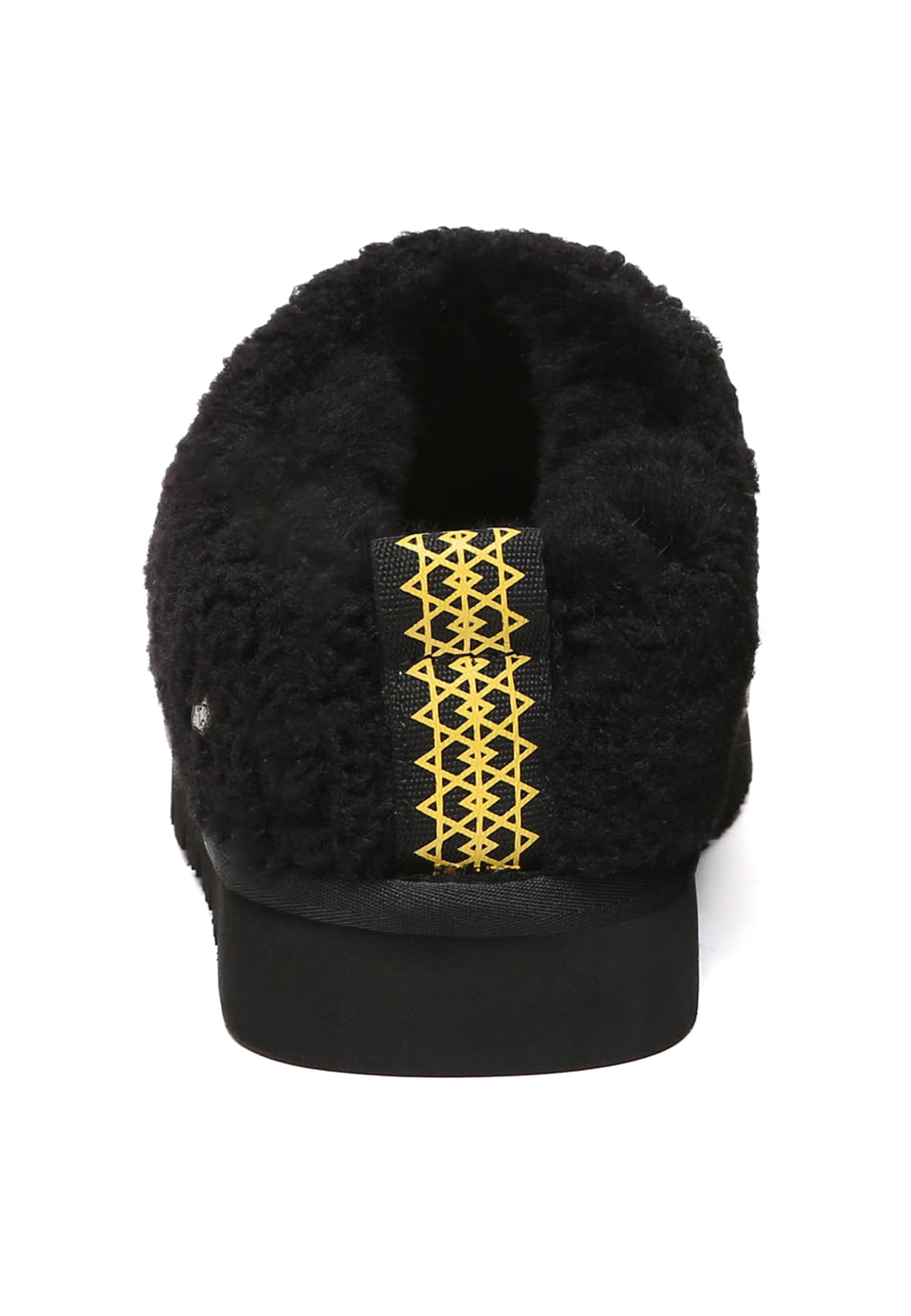 EVERAU Snipe Black Plush Ankle Slippers Kapcie Czarne