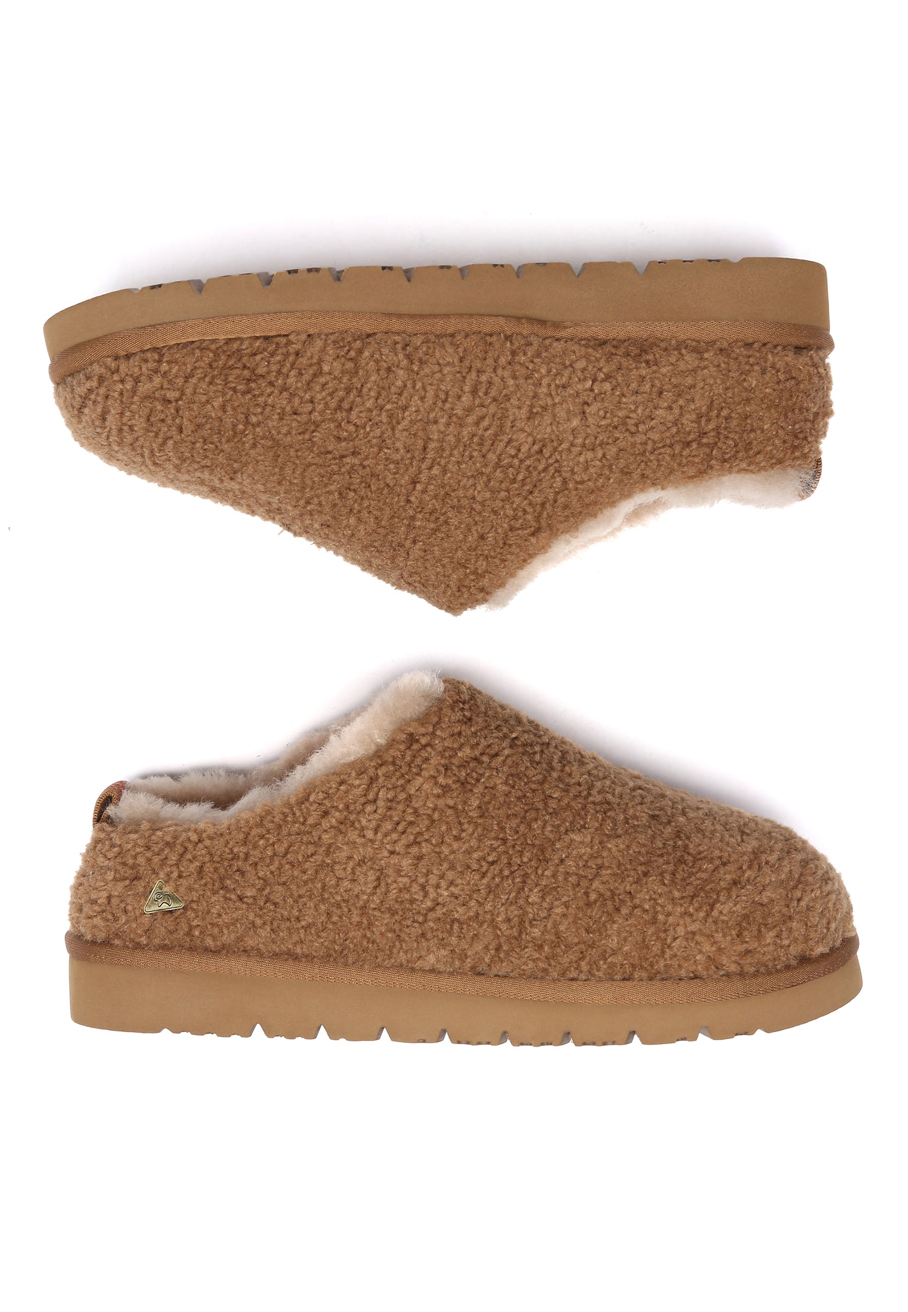 EVERAU Snipe Chestnut Plush Ankle Slippers Kapcie Brązowe