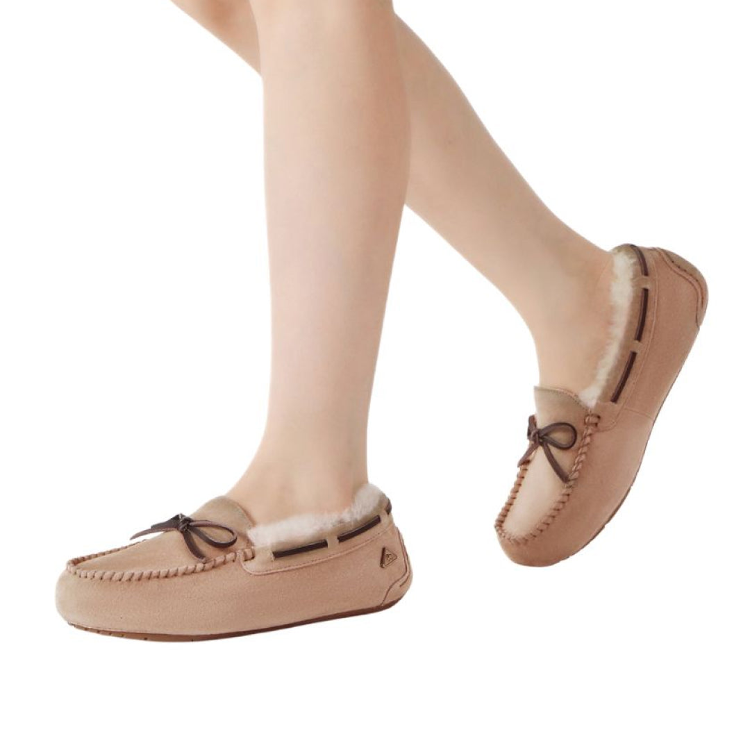 EVERAU Crested Leather Loafers Loafersy Brązowe