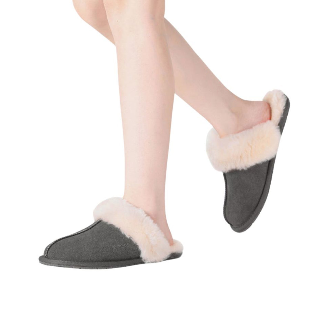 EVERAU Harrier Grey Slippers Kapcie Ciemno szare