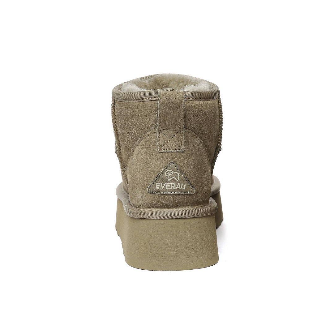 EVERAU Heron Caribou Ultra Mini Platform Boots Botki Brązowe
