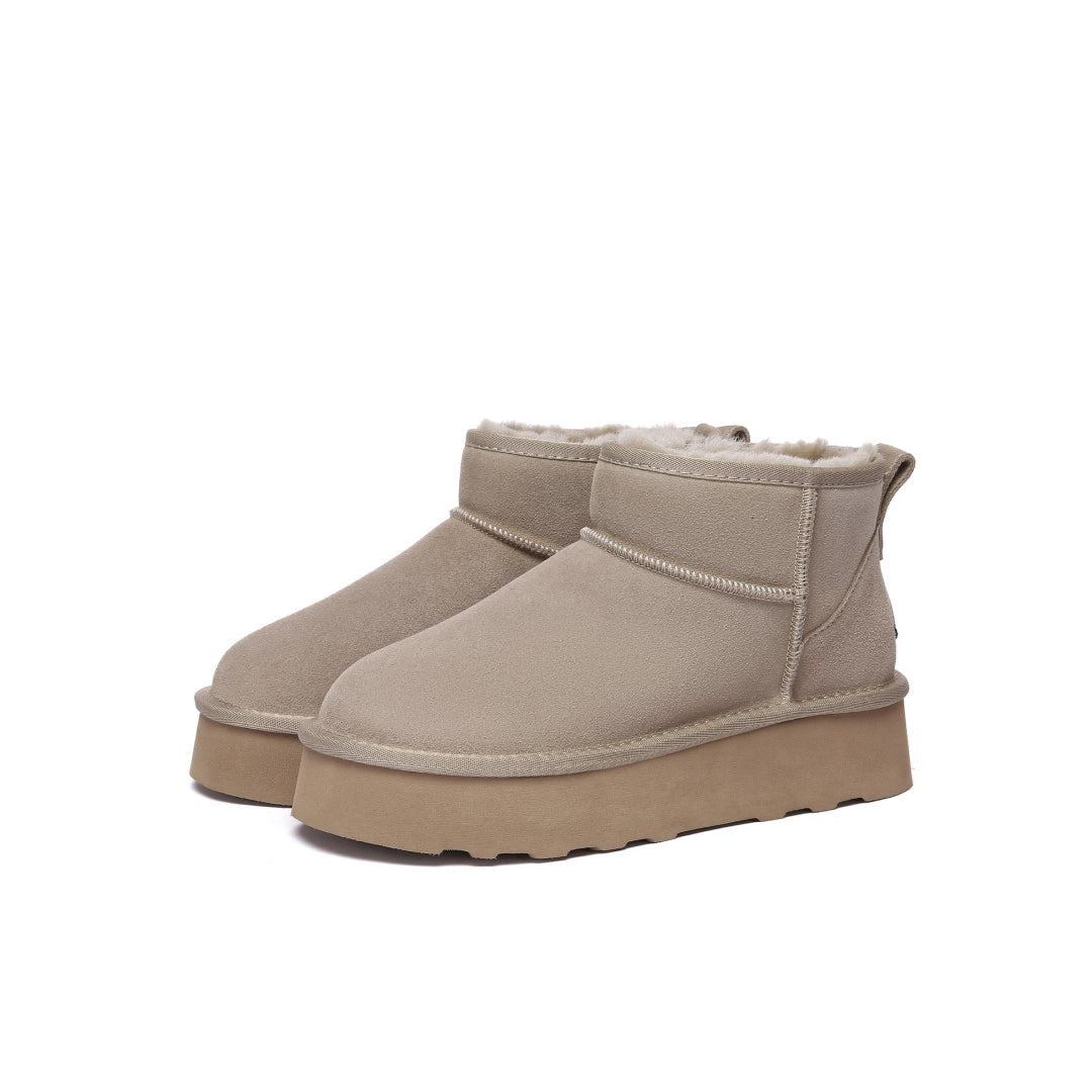 EVERAU Heron SandUltra Mini Platform Boots Botki Piaskowe