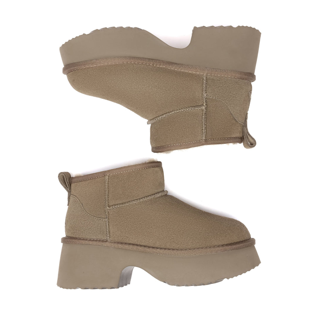 EVERAU Nicobar Walnut Mid Boots Botki Brązowe