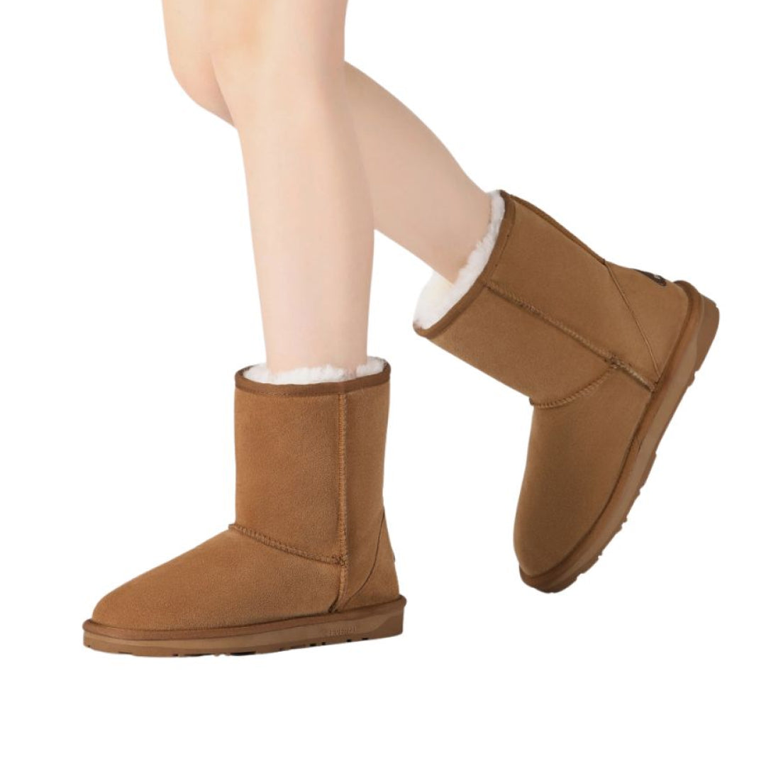 EVERAU Parrot Chestnut Short Classic Boots Botki Brązowe