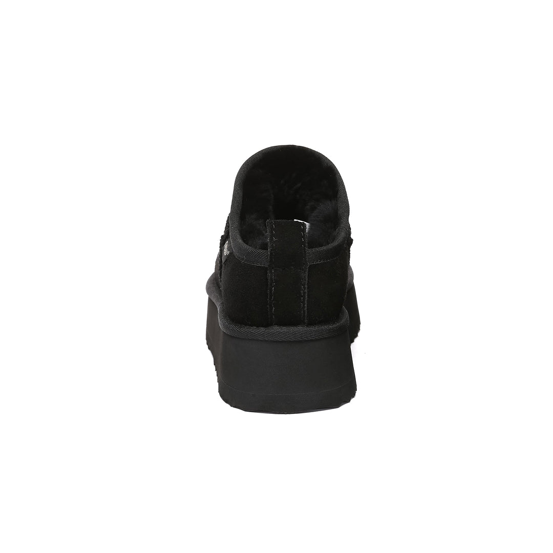 EVERAU Partridge Black Platform Ultra Mini Boots Botki Czarne