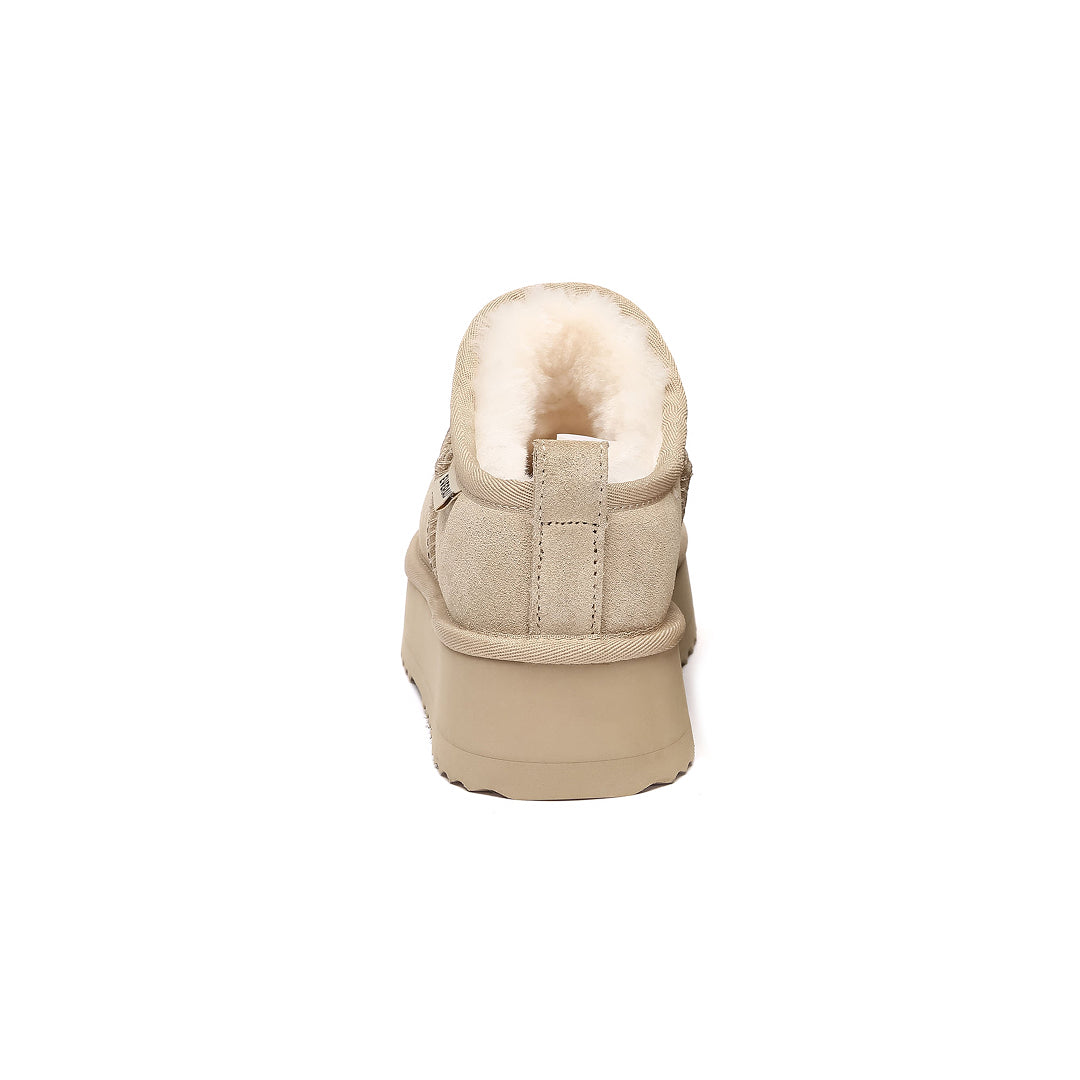 EVERAU Partridge Sand Platform Ultra Mini Boots Botki Beżowy