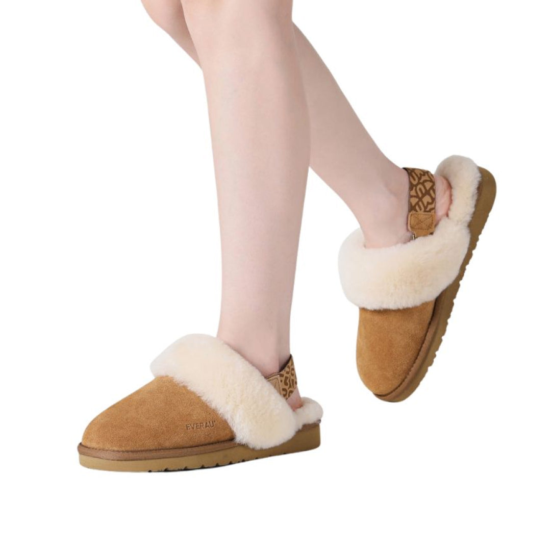 EVERAU Pelican Chestnut Slippers Kapcie Brązowe