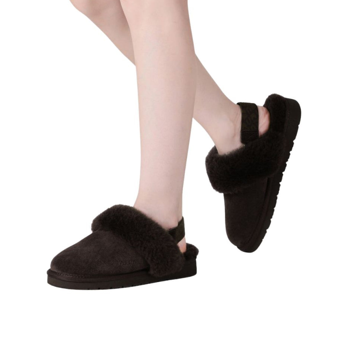 EVERAU Pelican Chocolate Slippers Kapcie Brązowe
