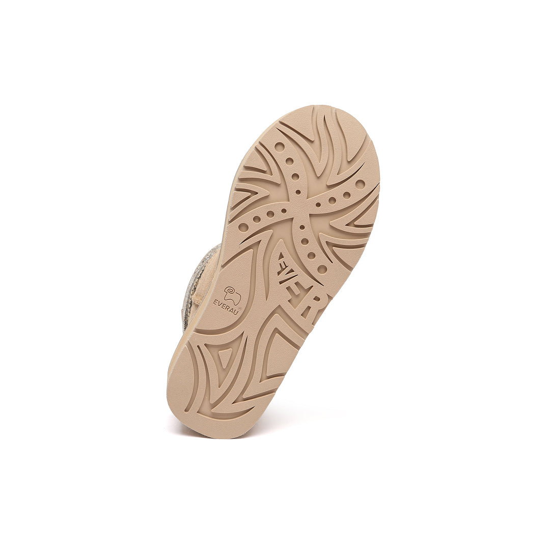 EVERAU Plover Sand Ankle Platform Boots Botki Beżowe
