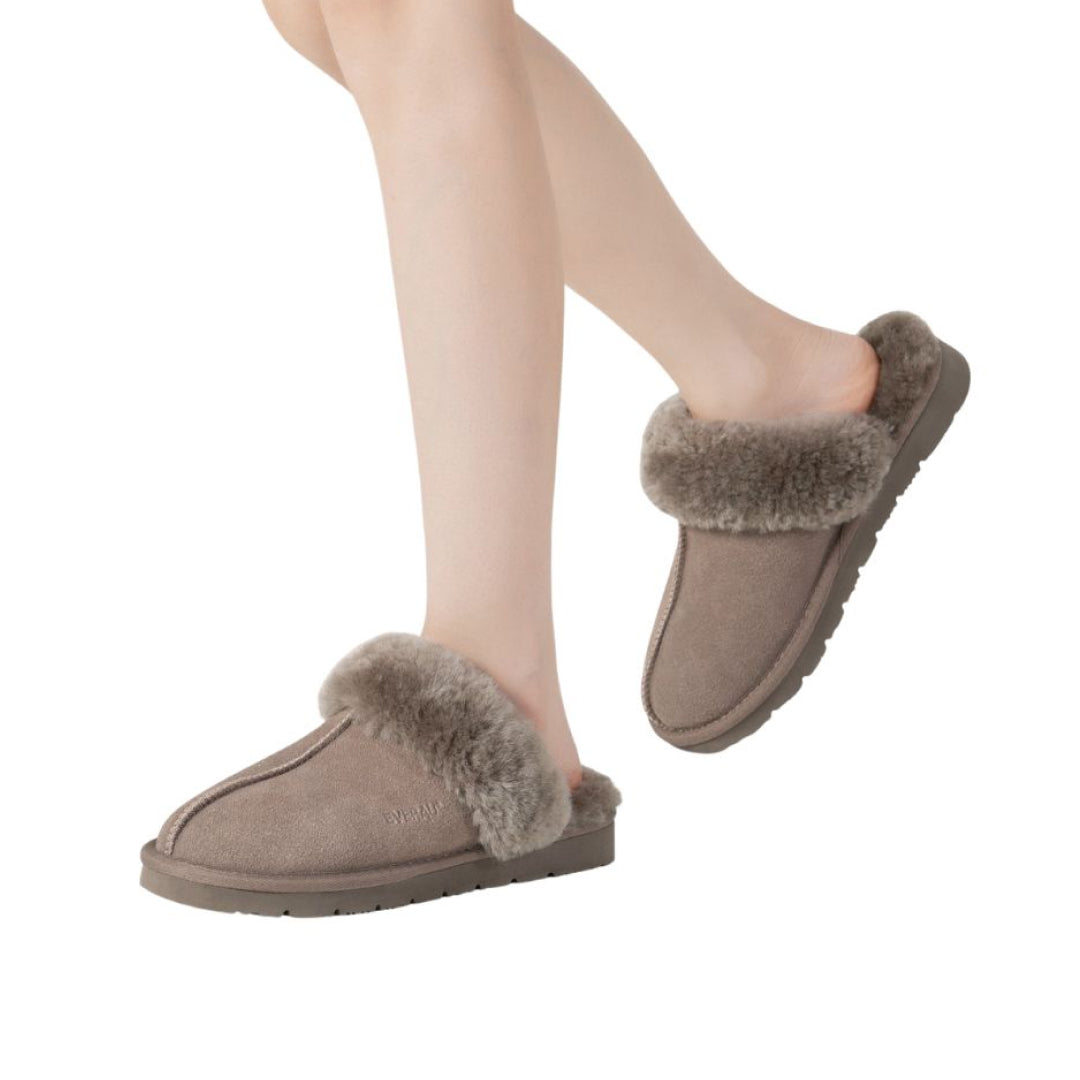 EVERAU Raven Brown Slippers Kapcie Brązowe