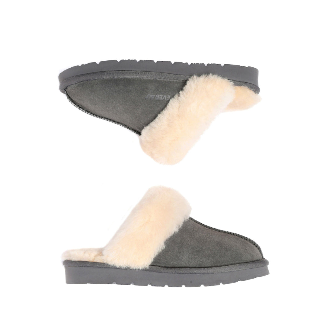 EVERAU Raven Grey Slippers Kapcie Szare