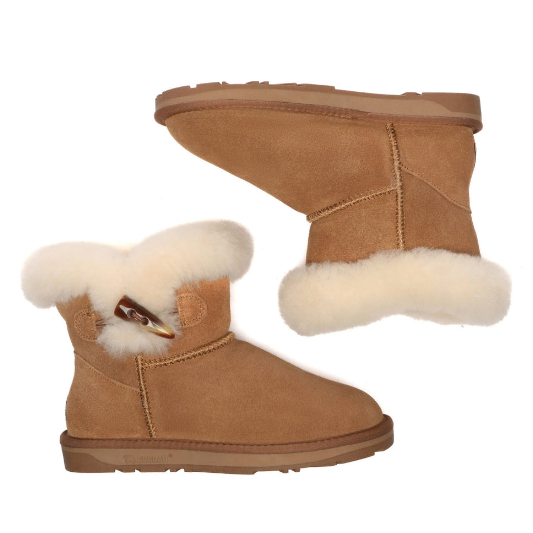EVERAU Robin Chestnut Mini Boots Botki Brązowe