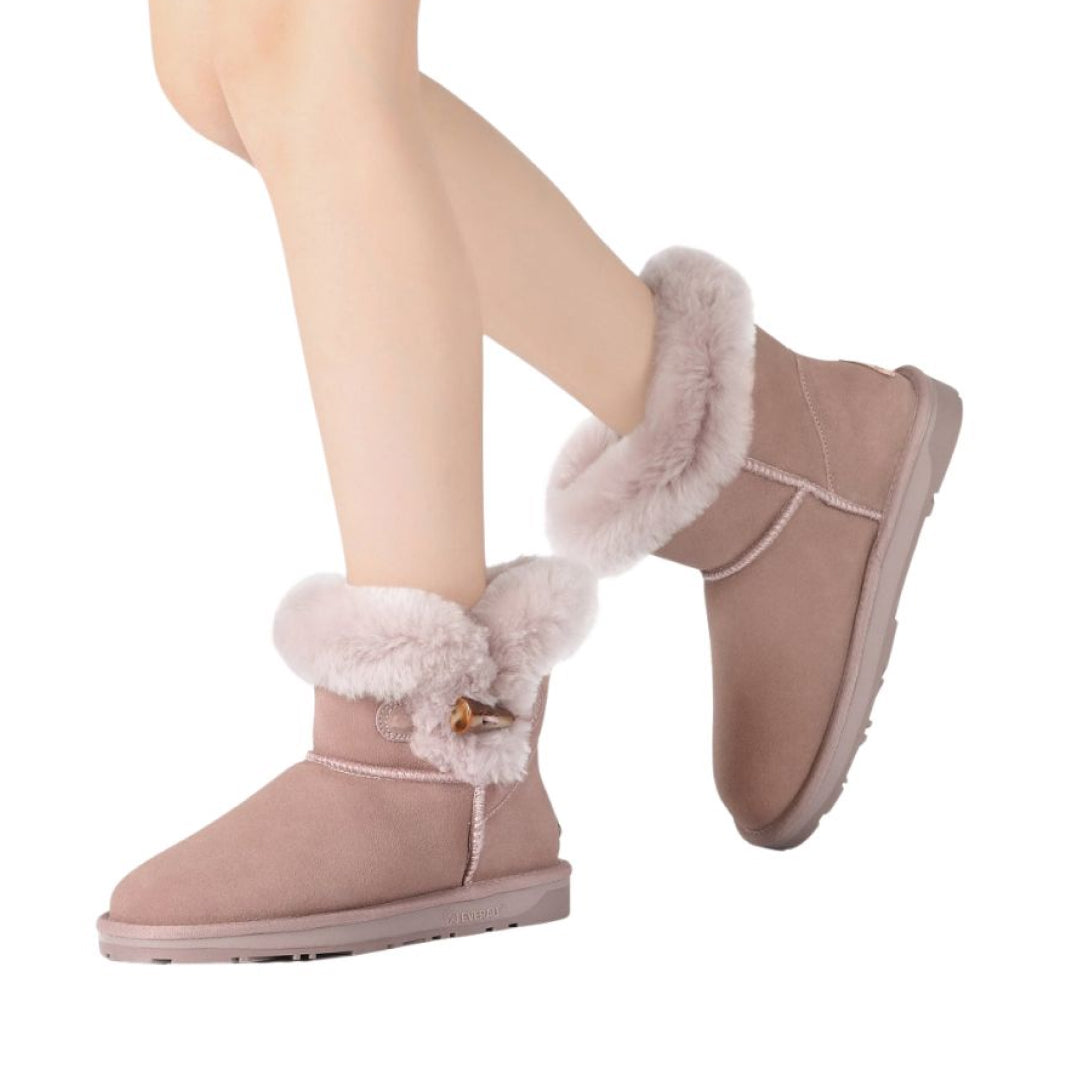 EVERAU Robin Dawn Pink Mini Boots Botki Różowe
