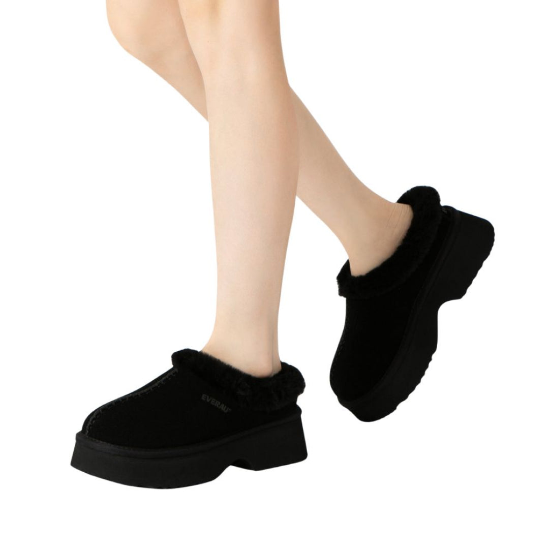 EVERAU Savanna Chunky Platform Boots Botki Czarne