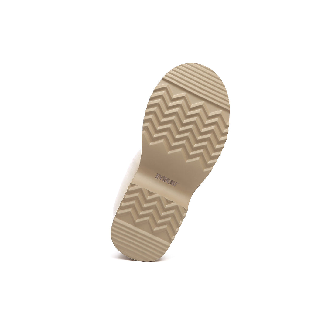 EVERAU Savanna Chunky Platform Boots Botki Beżowe