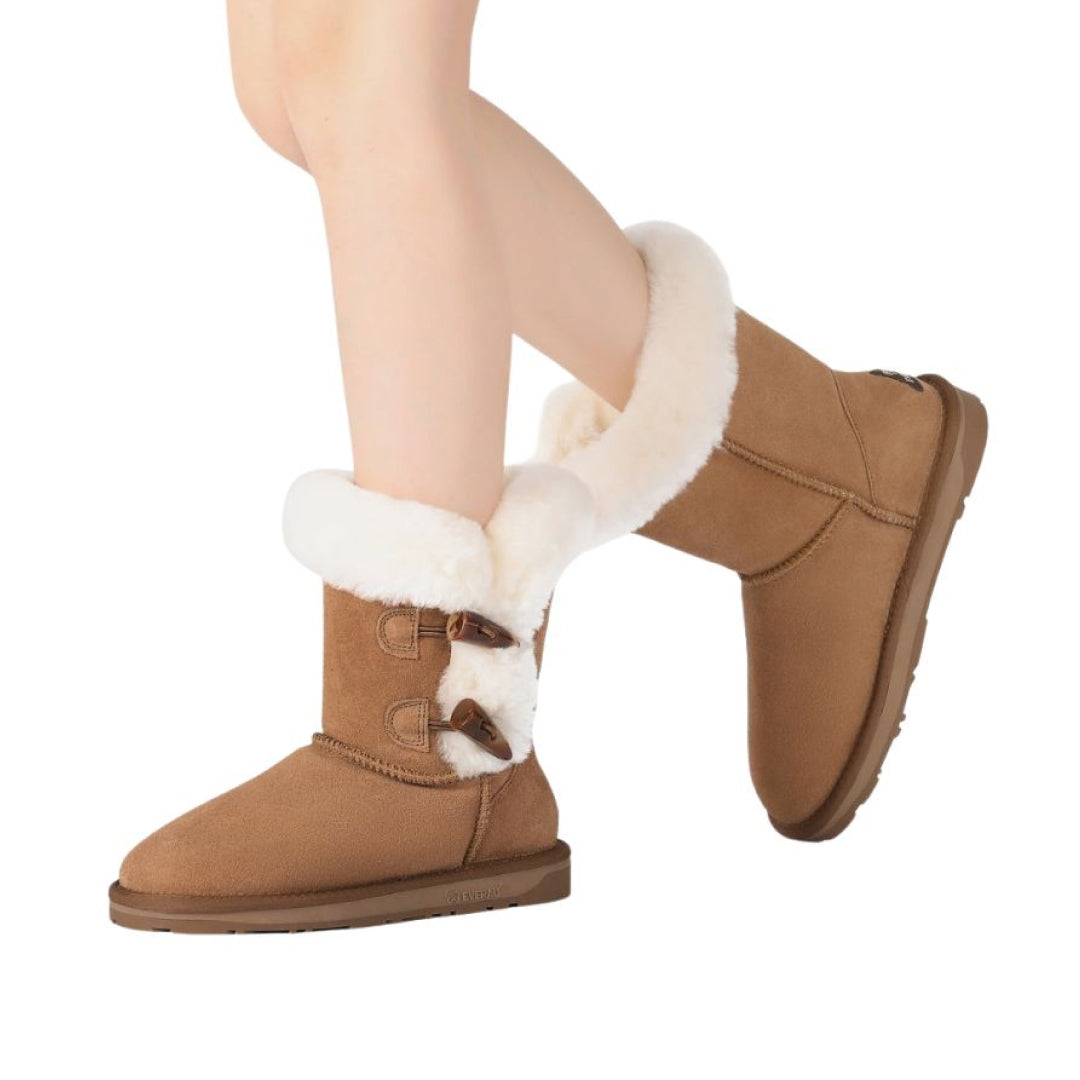 EVERAU Stork Chestnut Short Boots Botki Brązowe