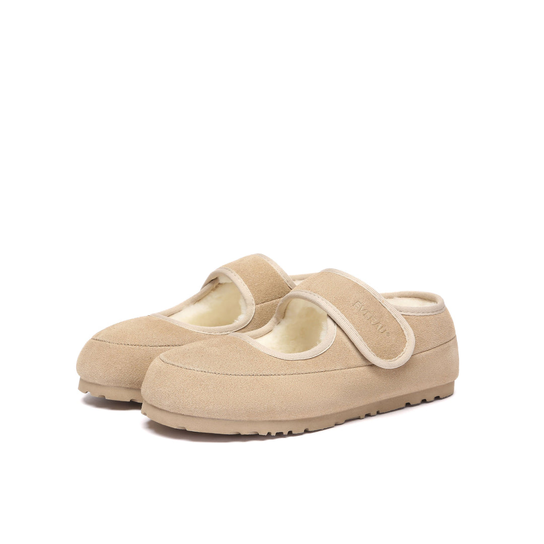 EVERAU Teal Sand Adjustable Strap Baleriny Beżowe