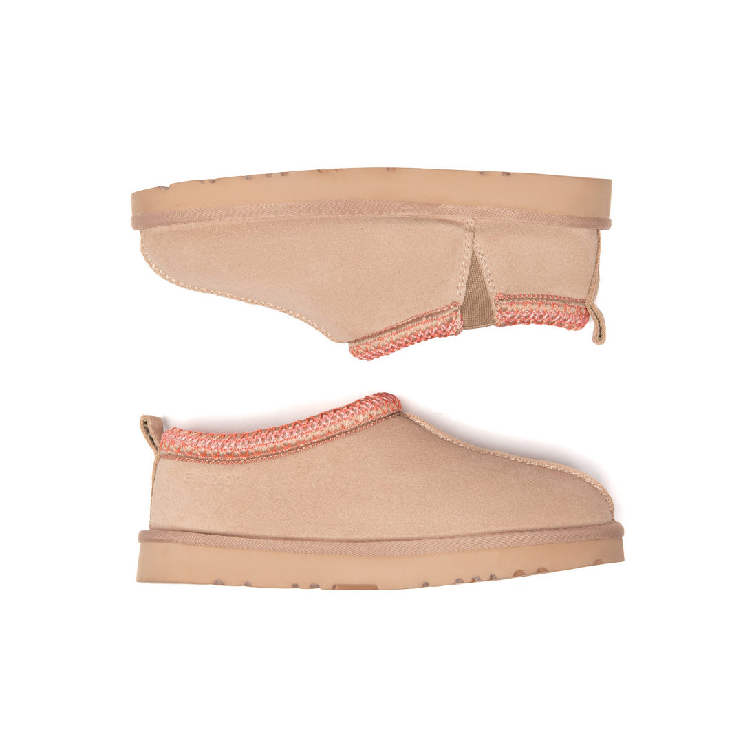EVERAU Wigeon Blush Pink Leather Slippers Kapcie Różowe
