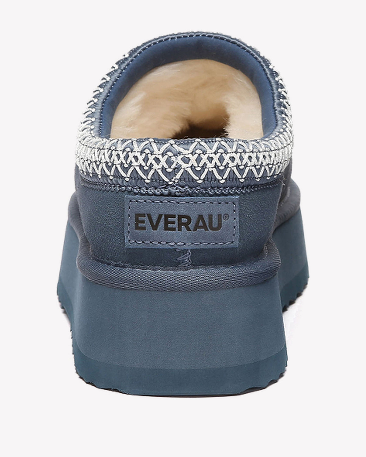 EVERAU Wonga Leather Slippers Kapcie Niebieskie